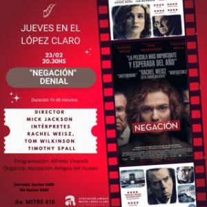 Negación, nueva propuesta de cine en el López Claro